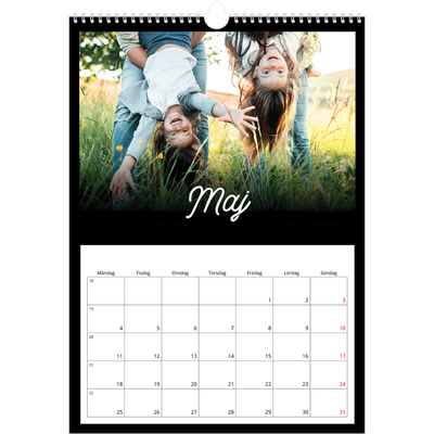 A3 Årskalender — Svart [omslag]