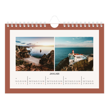 Fotokalender A5 Enkel — Klassiska färger