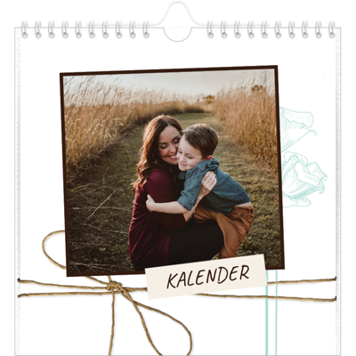 Årskalender kvadratisk — Blompapper [omslag]