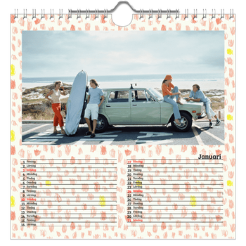 Fotokalender Kvadratisk — Bakgrundsmönster