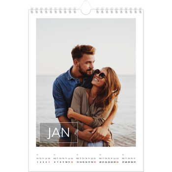 Fotokalender A4 Enkel — Stor dato