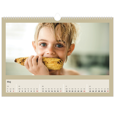 Fotokalender A3 Enkel — Kalender i jordtoner [omslag]