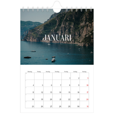 Fotokalender A5 Enkel — Oändlig flykt [Januari]
