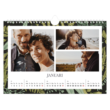 Fotokalender A4 Enkel — Blommande bakgrunder