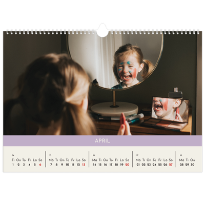 Fotokalender A3 Enkel — Pastellkapitel [April]