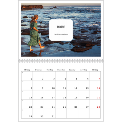 Fotokalender A3 Klassisk (30 x 40 cm) — Hela historien [Mars]