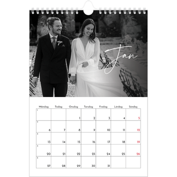 Fotokalender A4 Enkel — Elegant skrift