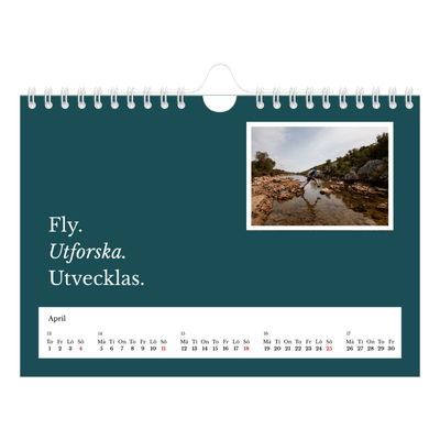 Fotokalender A5 Enkel — Redaktionell Jord [April]