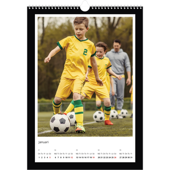 Fotokalender A3 Enkel — Svart bakgrund