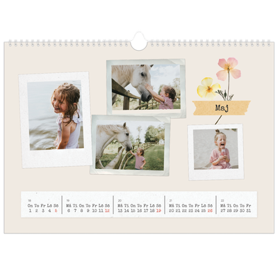 Fotokalender A3 Enkel — Retro scrapbooking [omslag]