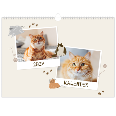 Fotokalender A3 Enkel — Lekfull kattunge [omslag]