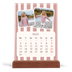 Skrivbordskalender med träställ - Stående — Retro mönster [Mars]