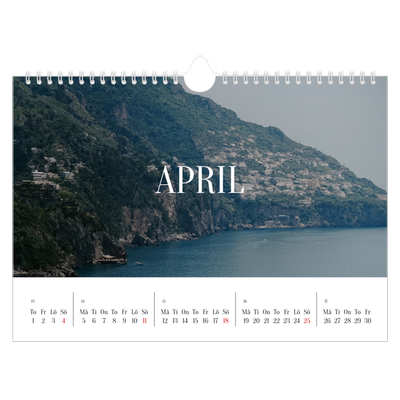 Fotokalender A4 Enkel — Oändlig flykt [April]
