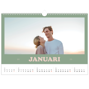 Fotokalender A3 Enkel — Retro ramar