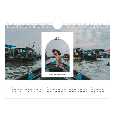 Fotokalender A5 Enkel — Det öppna valvet [April]