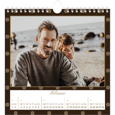 Årskalender kvadratisk — Geometriskt mönster [Februari]