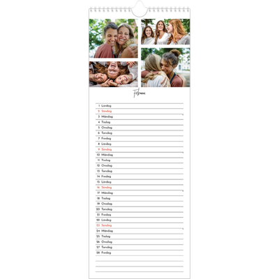 Fotokalender Smal  — Bild collage [Februari]