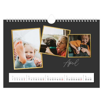 Fotokalender A4 Enkel — Goda minnen [April]