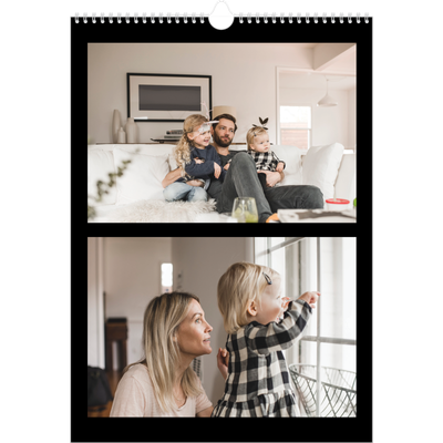 A3 Årskalender — Svart ram [omslag]