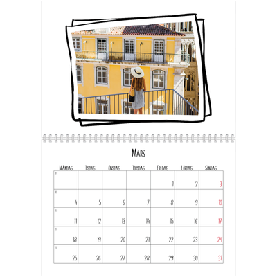 Fotokalender A3 Klassisk (30 x 40 cm) — Albumögonblick [Mars]