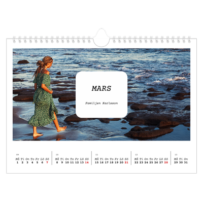 Fotokalender A4 Enkel — Hela historien [Mars]