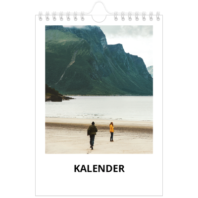 Fotokalender A5 Enkel — Vit kalender [omslag]