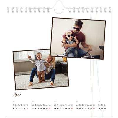 Årskalender kvadratisk — Blompapper [April]