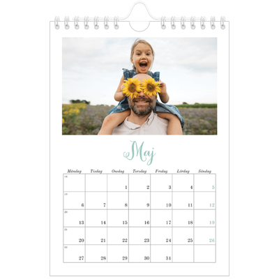 Fotokalender A5 Enkel — Hej världen [omslag]