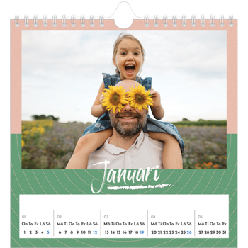 Fotokalender Kvadratisk — Färg och mönster