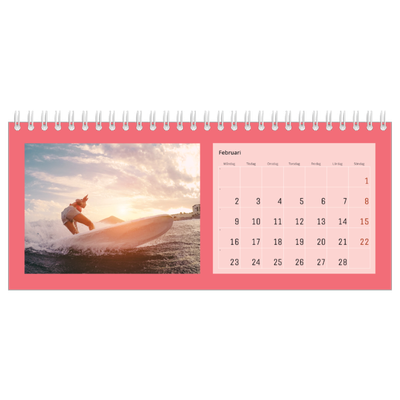 Skrivbordskalendrar — Snygga färger [Februari]