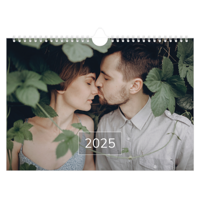 Fotokalender A4 Enkel — Stor dato [omslag]