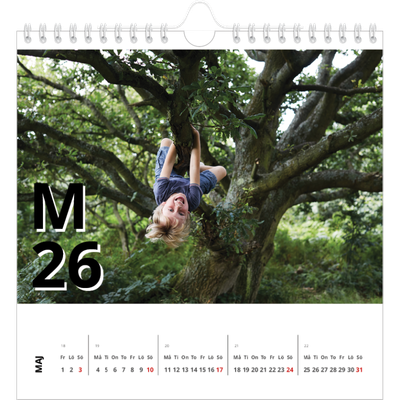 Årskalender kvadratisk — Bokstäver och tal [omslag]