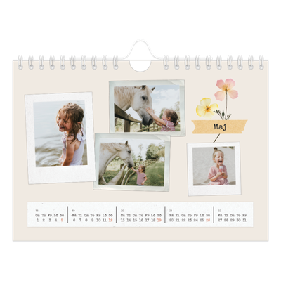 Fotokalender A5 Enkel — Retro scrapbooking [omslag]