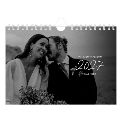 Fotokalender A5 Enkel — Elegant skrift [omslag]