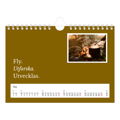 Fotokalender A5 Enkel — Redaktionell Jord [Maj]