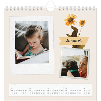Fotokalender Kvadratisk — Retro scrapbooking