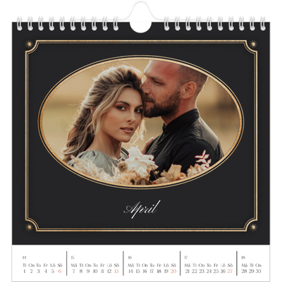 Årskalender kvadratisk — Klassisk vintage [April]