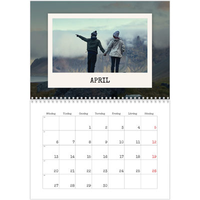 Fotokalender A3 Klassisk (30 x 40 cm) — Porträttredigeringen [April]