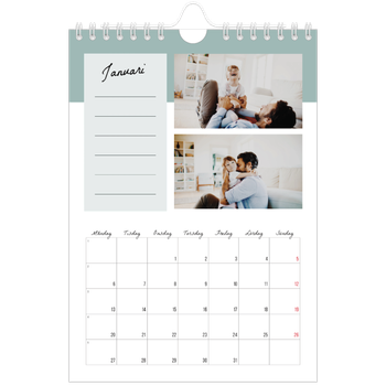 Fotokalender A5 Enkel — Kalenderlista