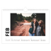 Fotokalender A4 Enkel — Vit kalender [Februari]