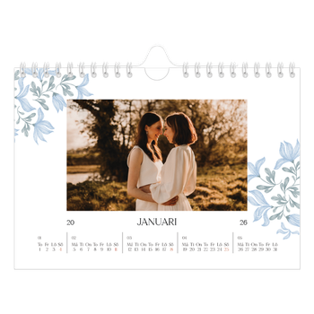 Fotokalender A5 Enkel — Elegant blommig
