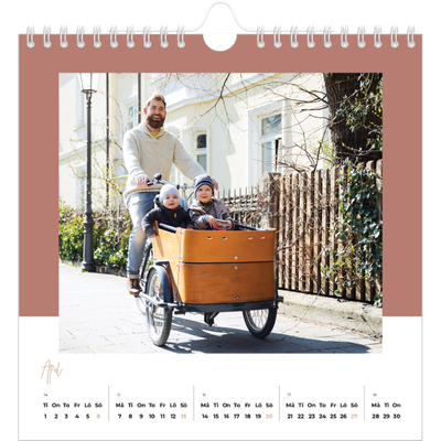 Årskalender kvadratisk — Kalender i naturfärger [April]