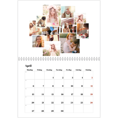Fotokalender A3 Klassisk (30 x 40 cm) — Collage shapes [April]