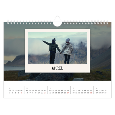 Fotokalender A4 Enkel — Porträttredigeringen [April]
