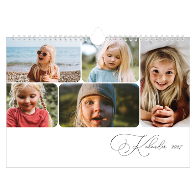 Fotokalender A5 Enkel — Ögonblicksbilder och skrift [omslag]
