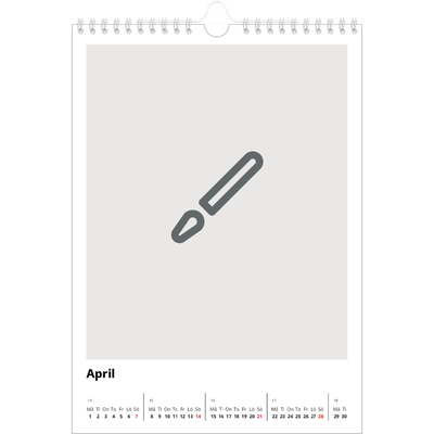 Fotokalender A4 Enkel (20 x 30 cm) — Designa din egna fotoprodukt [April]