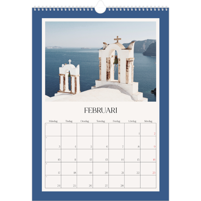 A3 Årskalender — Klassiska färger [Februari]