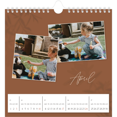 Årskalender kvadratisk — Jordnära [April]