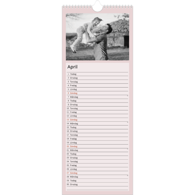 Fotokalender Smal  — Nordiska pasteller [April]