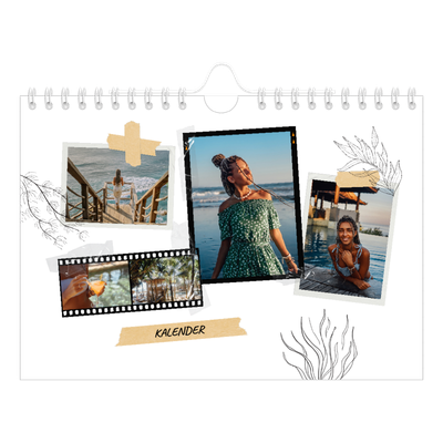 Fotokalender A5 Enkel — Scrapbook stil [omslag]